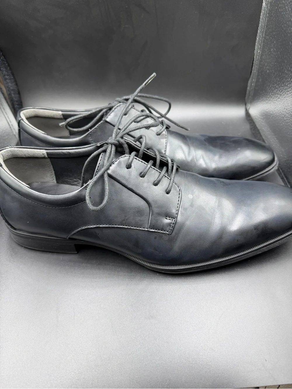 Alfani Black Leather Derby Lace-Up Shoes